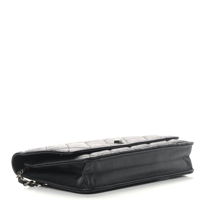 Chanel Aged Calfskin Reissue Wallet On Chain WOC Black 3 of 11