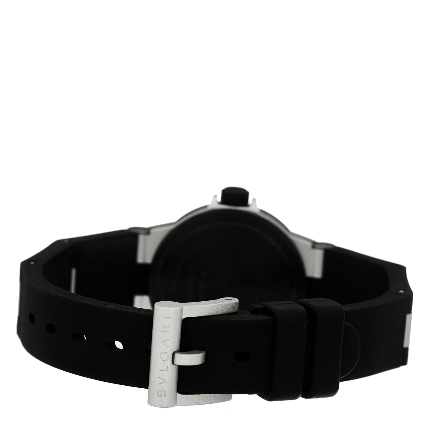 Aluminum Rubber 29mm Diagono Quartz Watch Black