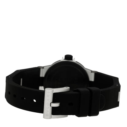 Bulgari Aluminum Rubber 29mm Diagono Quartz Watch Black 3 of 4