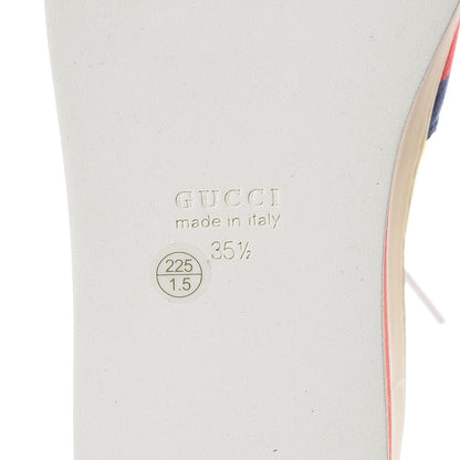 Gucci Metallic Nappa Sylvie Web Peggy Platform Sneakers 35.5 Oro Vecchio 5 of 11