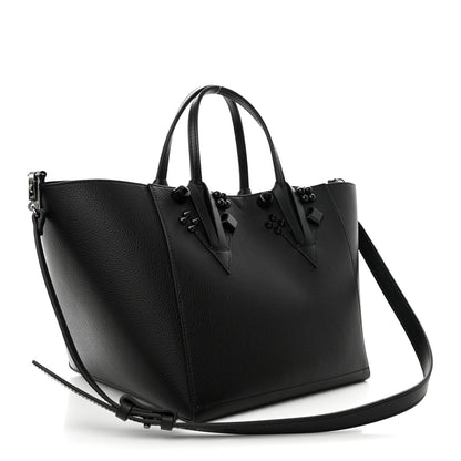 Christian Louboutin Calfskin Empire Spike Studded Small Cabachic Tote Black 3 of 11