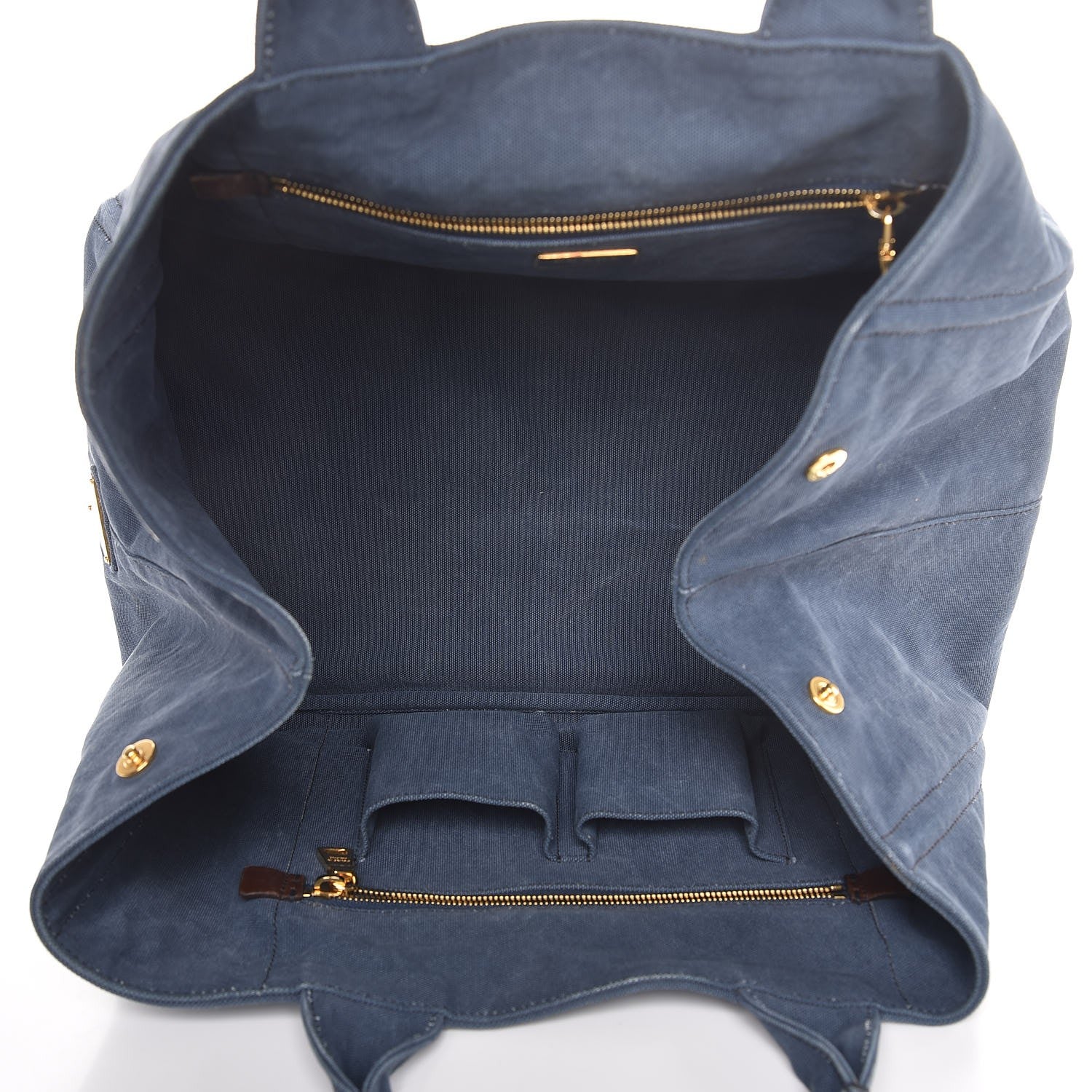 Prada Canapa Logo Shopping Tote Cobalto 5 of 6