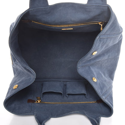 Prada Canapa Logo Shopping Tote Cobalto 5 of 6