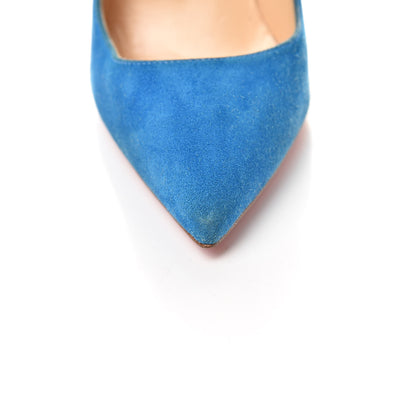 Christian Louboutin Veau Velours So Kate 120 Pumps 36 Egyptian Blue 8 of 11
