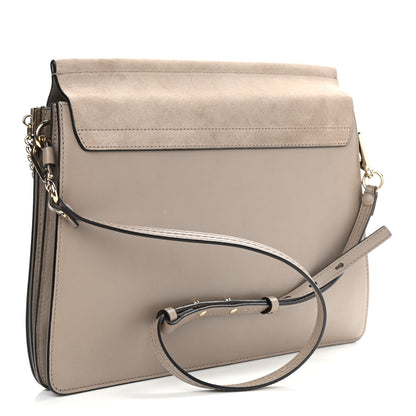 Chloe Calfskin Suede Medium Faye Shoulder Bag Motty Grey 3 of 10