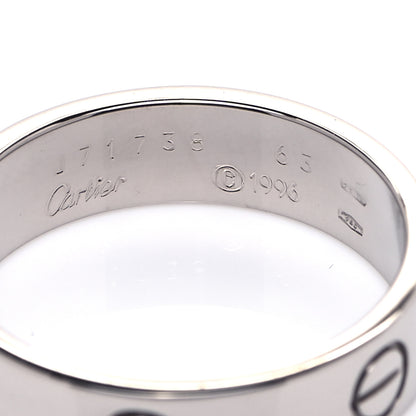 Cartier 18K White Gold 6mm LOVE Ring 63 10.25 4 of 4