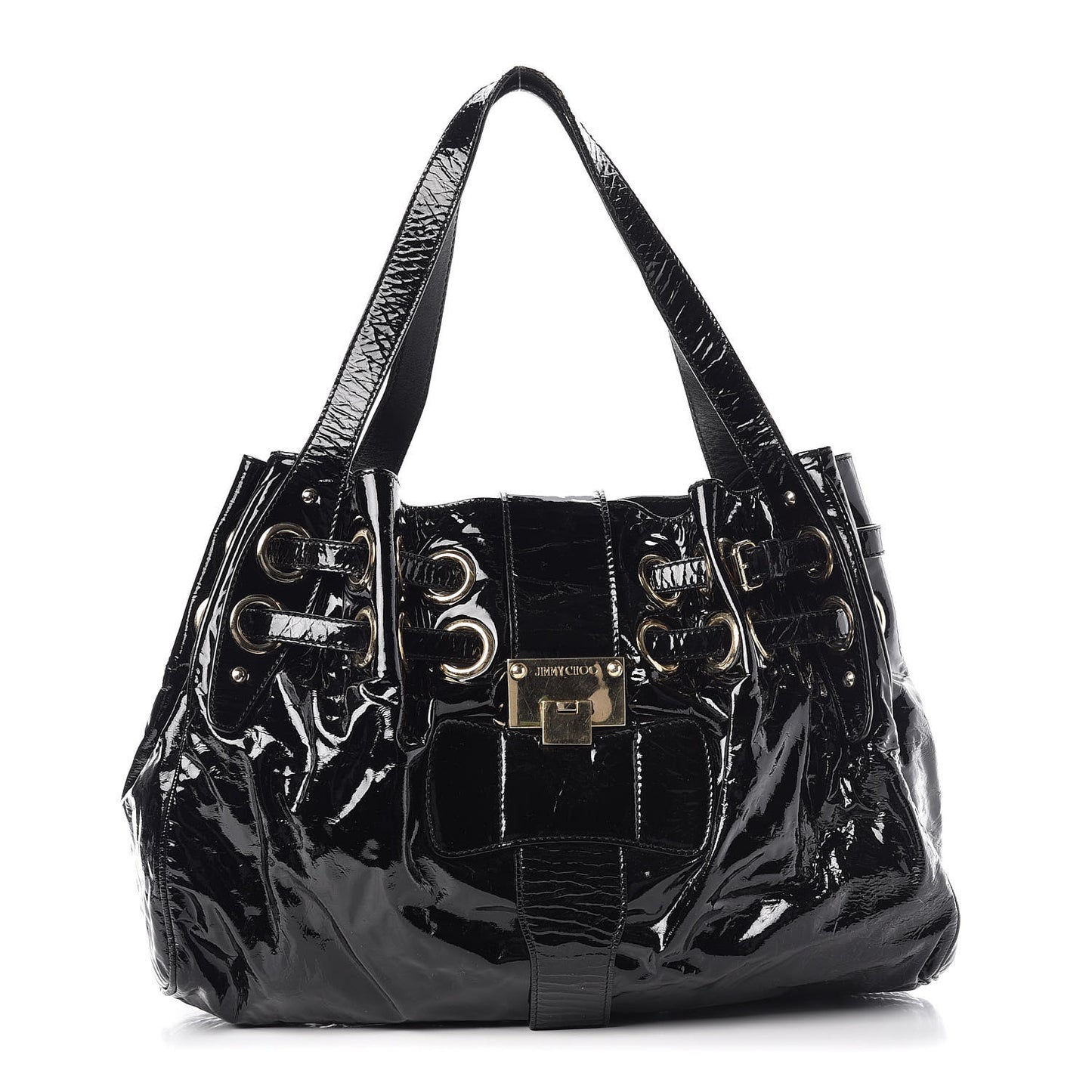 Crushed Patent Ramona Black