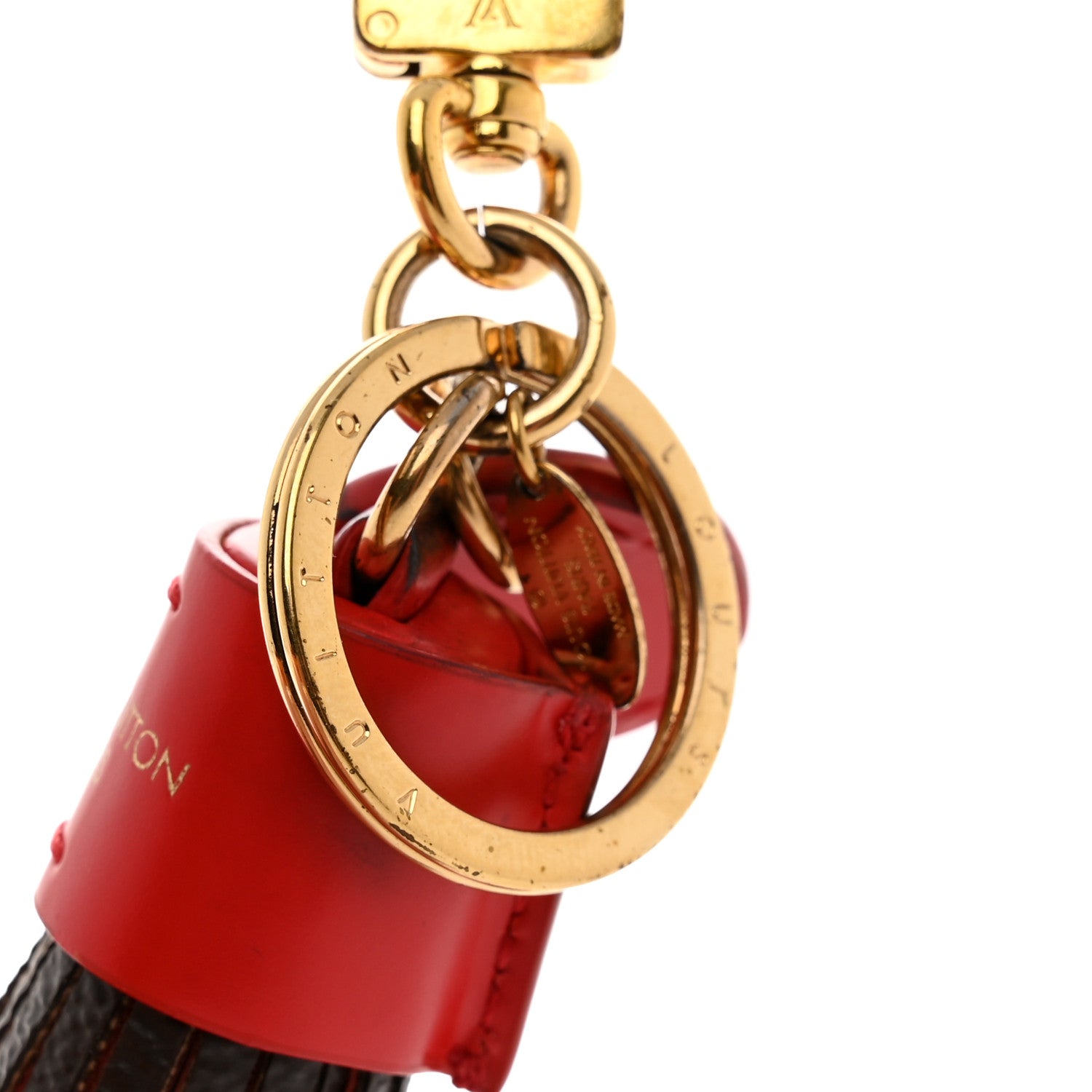 Louis Vuitton Monogram Tassel Bag Charm Red 4 of 7