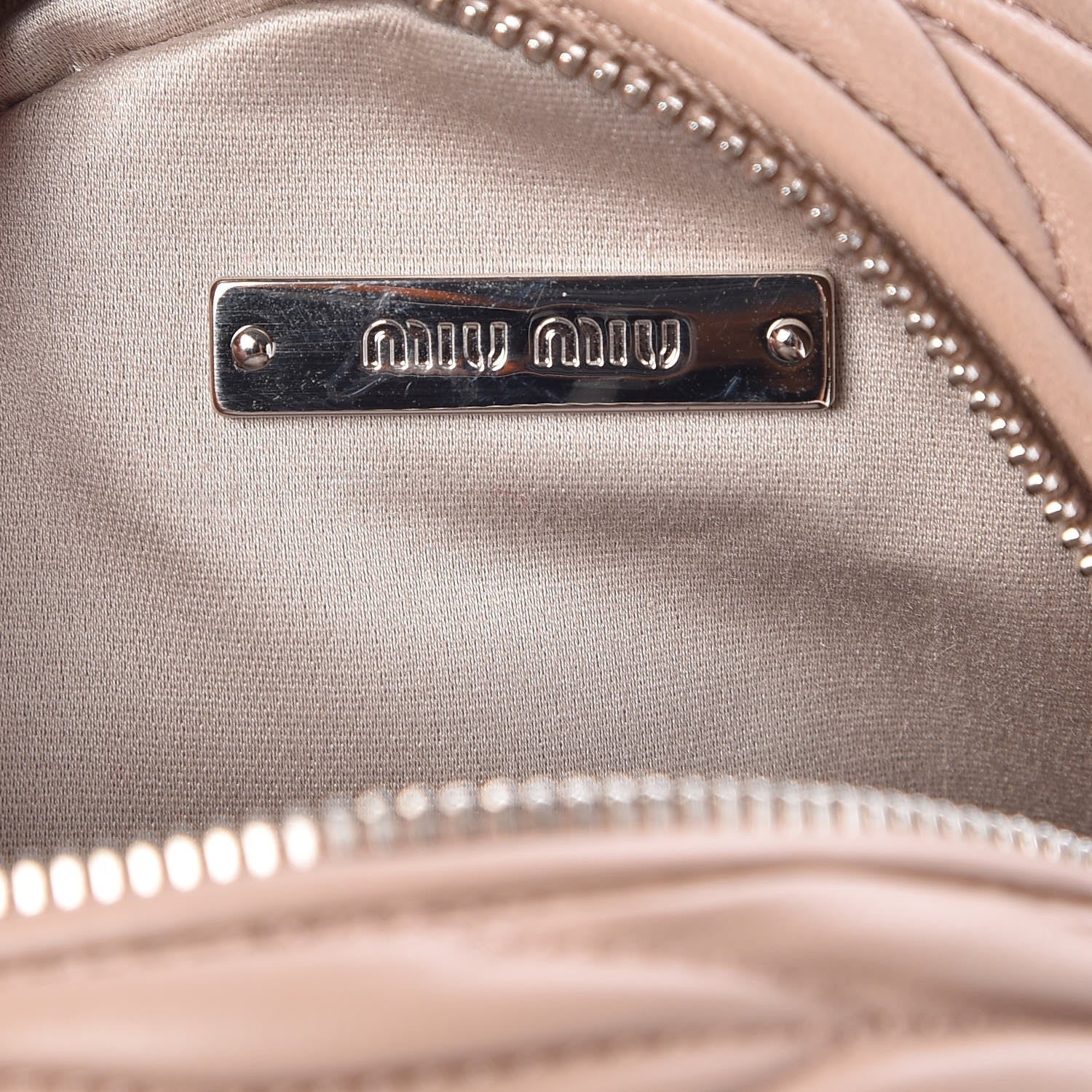 Miu Miu Nappa Matelasse Mini Backpack Cammeo 6 of 6