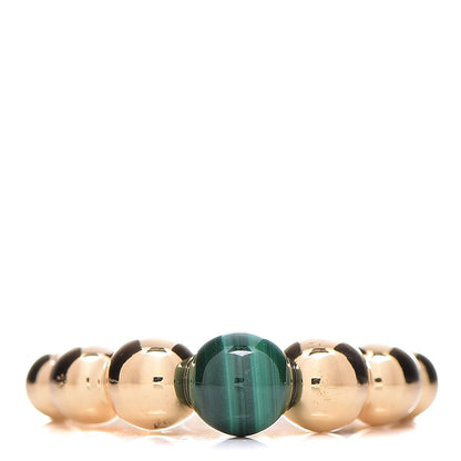 Van Cleef & Arpels 18K Yellow Gold Malachite Perlee Couleurs Ring 52 6 1 of 7
