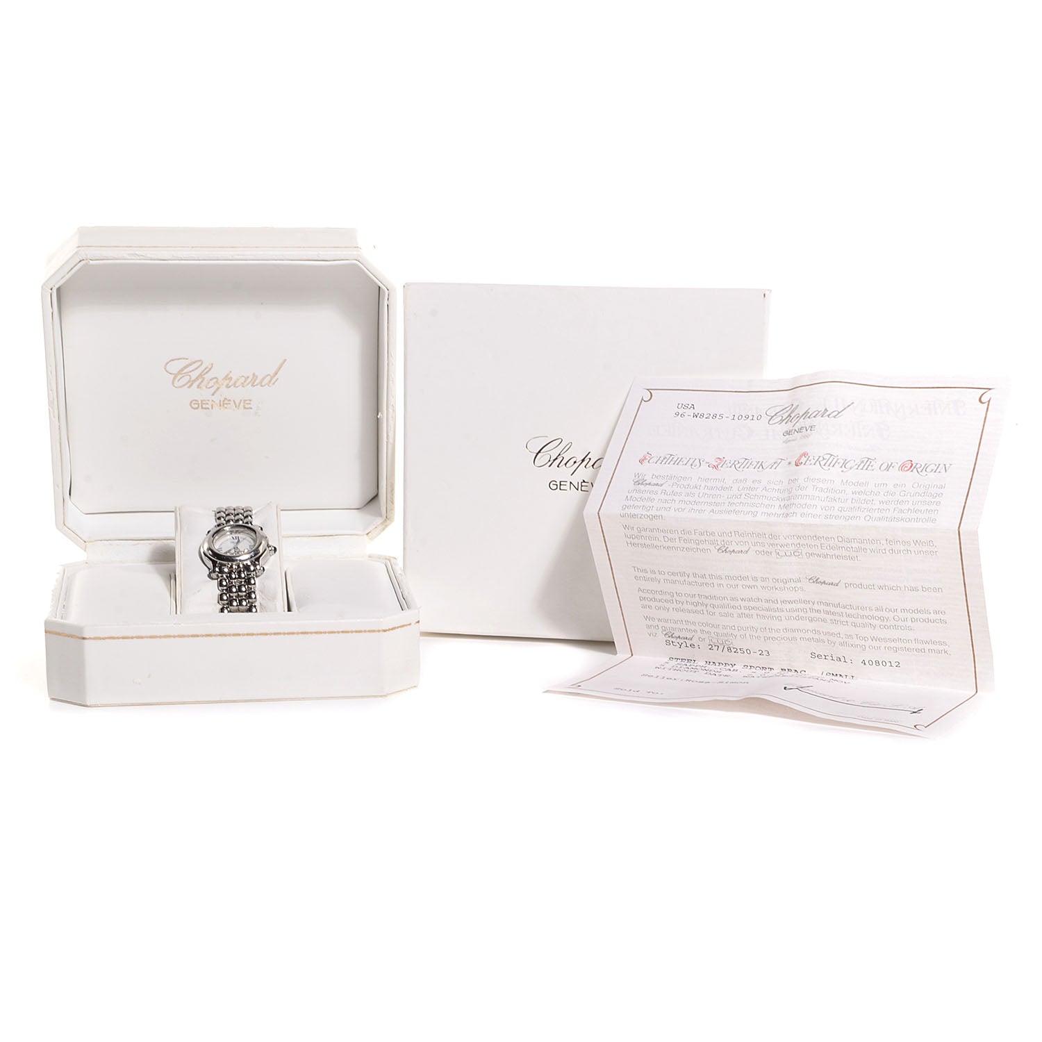 Chopard Stainless Steel 5 Diamond 26mm Happy Sport Quartz Watch 7 of 7