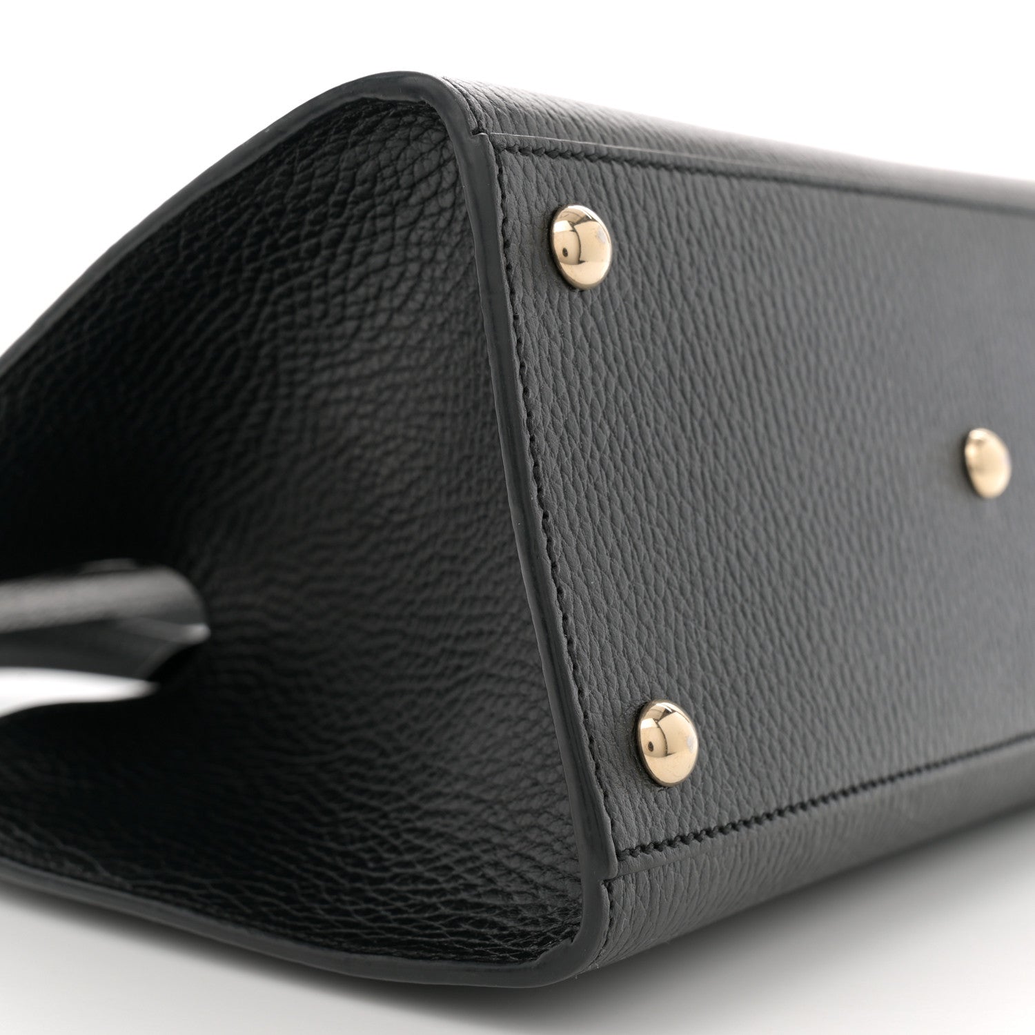 Gucci Pebbled Calfskin Medium Soho Top Handle Satchel Black 9 of 12