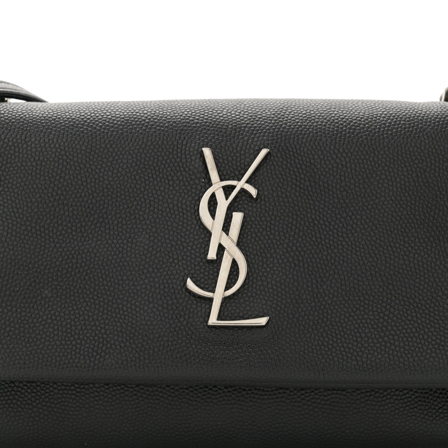Saint Laurent Grain De Poudre Monogram Toy West Hollywood Fold-Over Bag Black 7 of 9