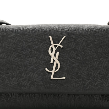 Saint Laurent Grain De Poudre Monogram Toy West Hollywood Fold-Over Bag Black 7 of 9