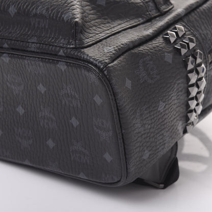 MCM Visetos Small Side Stud Stark Backpack Black 6 of 12