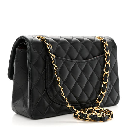 Chanel Lambskin Quilted Small Double Flap Black 3 of 15