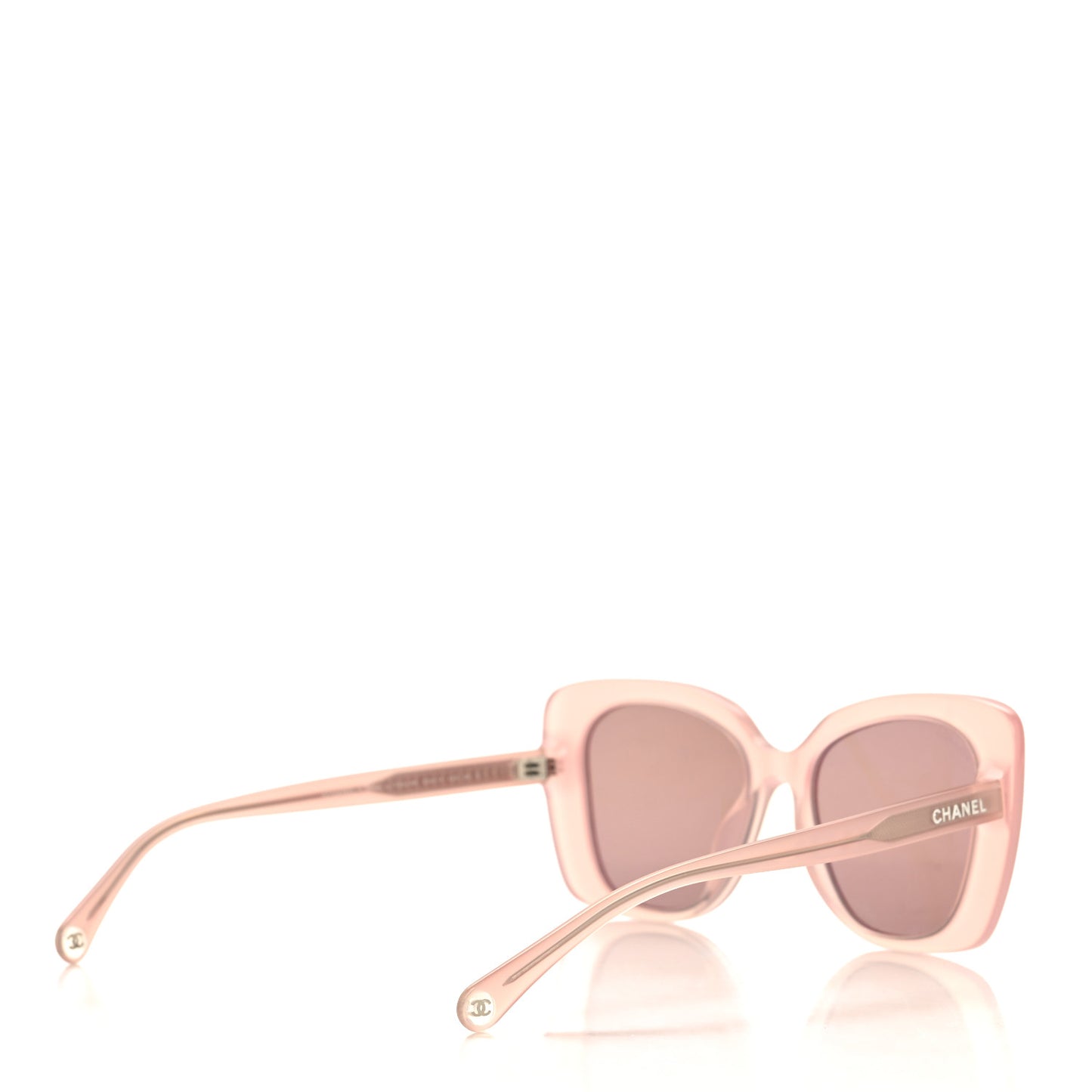 Acetate Rectangle Sunglasses 5504 Light Pink