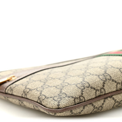 Gucci GG Supreme Monogram Large Ophidia Pouch Clutch Brown 9 of 10