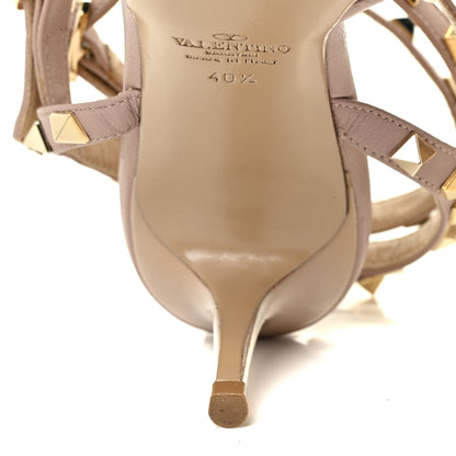 Valentino Garavani Patent Nappa Rockstud Ankle Strap 65mm Pumps 40.5 Poudre 9 of 13