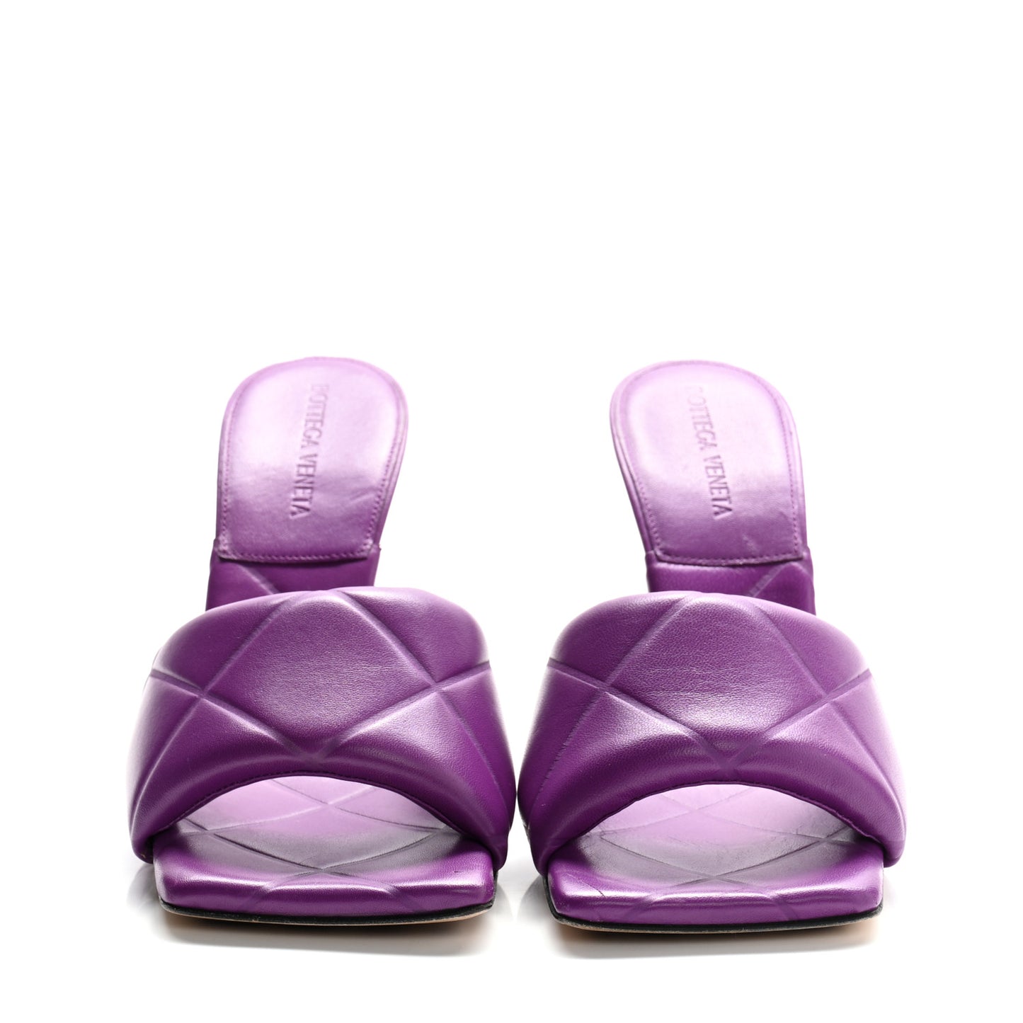 Nappa Quilted Rubber Lido Mule Sandals 38 Gumdrop
