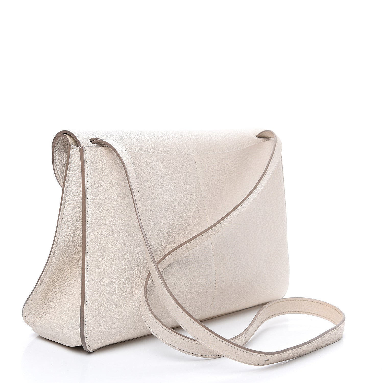 Hermes Taurillon Clemence Halzan 31 GM Craie 3 of 10