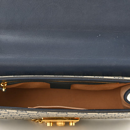 Gucci GG Supreme Monogram Calfskin Medium Padlock Shoulder Bag Beige Blue Mystic White Hibiscus Red 5 of 13