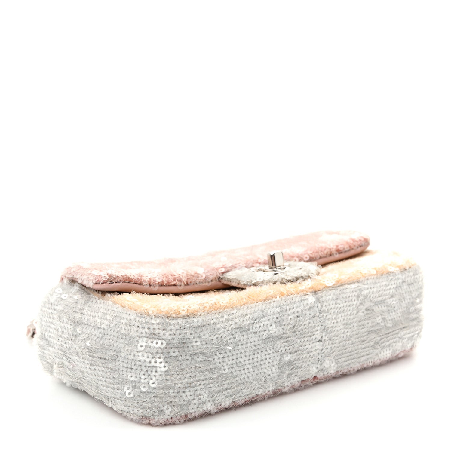Chanel Sequin Mini Waterfall Flap Pink Blue Yellow 4 of 10