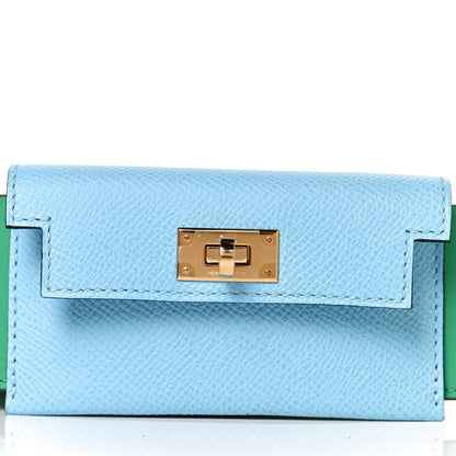 Hermes Swift Epsom Pocket Kelly Shoulder Strap Vert Vertigo Celeste 3 of 7