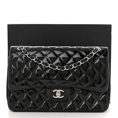Chanel Patent Quilted Jumbo Double Flap Black 11 of 11