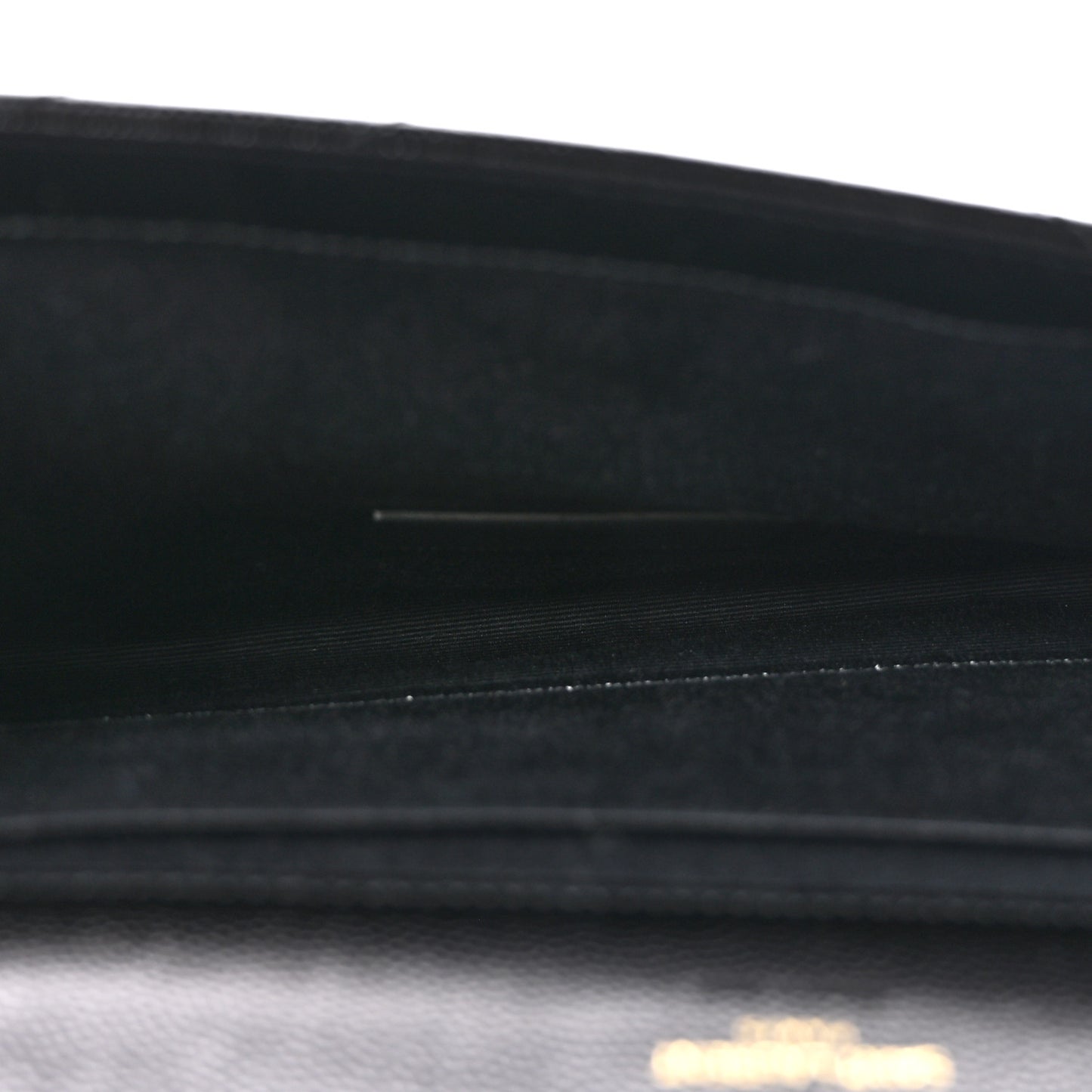 Grain De Poudre Matelasse Chevron Monogram Envelope Clutch Black