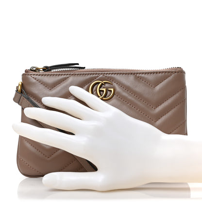 Gucci Calfskin Matelasse GG Marmont Wrist Wallet Porcelain Rose 2 of 6