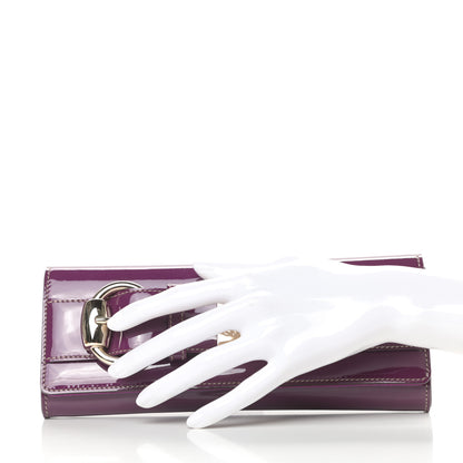 Gucci Patent Romy Clutch Purple 2 of 7