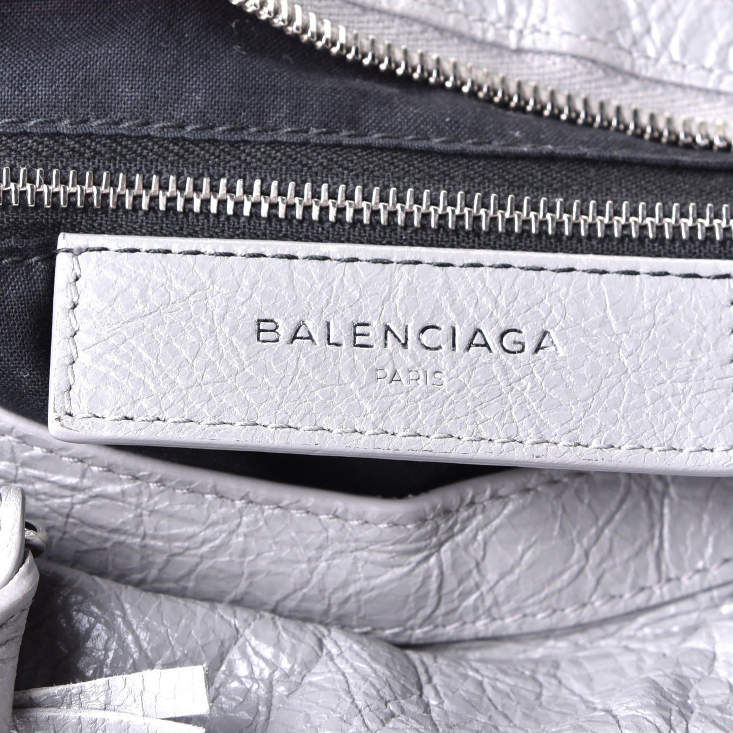 Agneau Classic Silver Hardware S City Gris Haussmannien