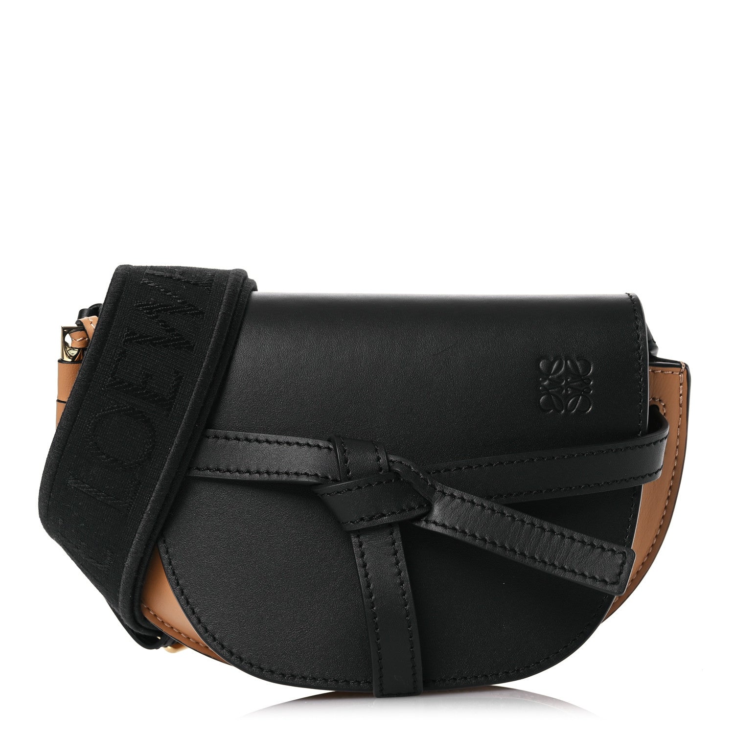 Loewe Calfskin Jacquard Mini Gate Dual Bag Black Warm Desert 1 of 12