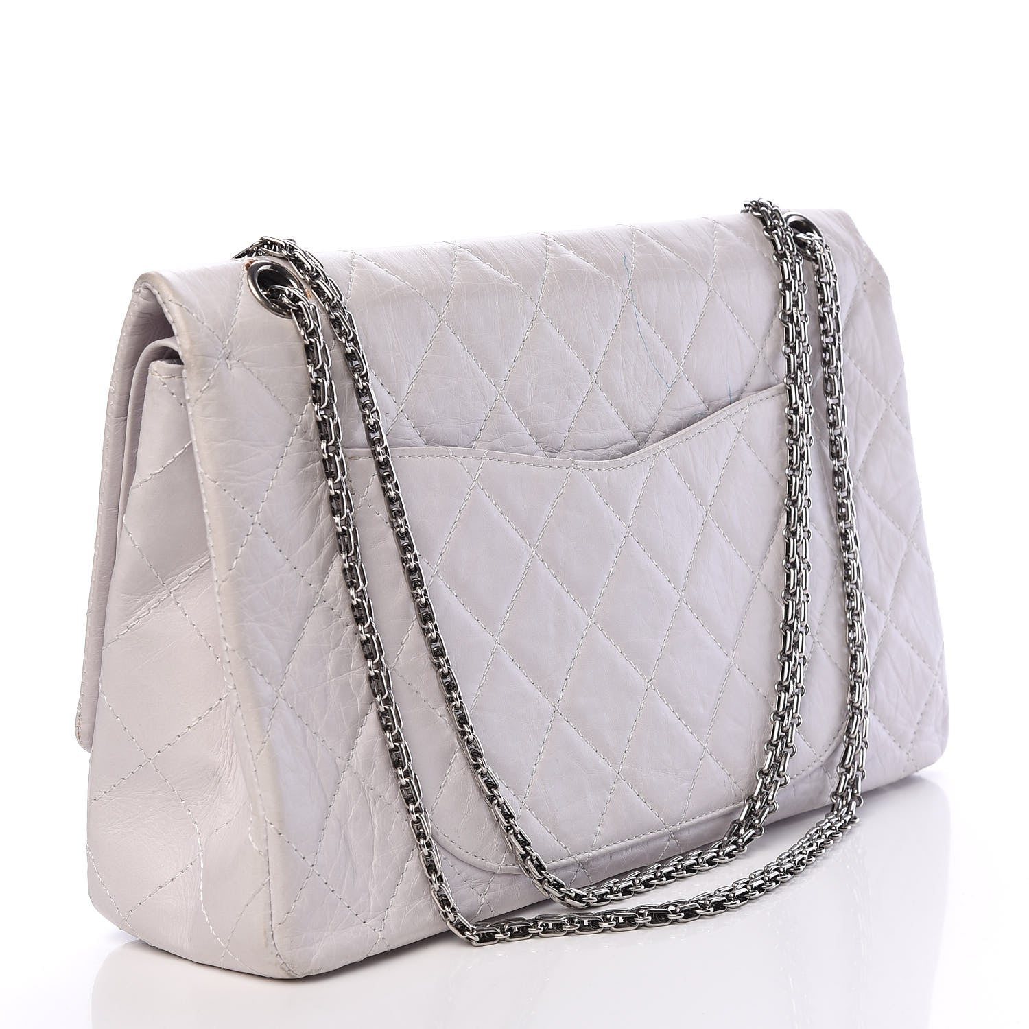 Chanel Aged Calfskin Quilted 50th Anniversary 2.55 Reissue 228 Flap White 3 of 27