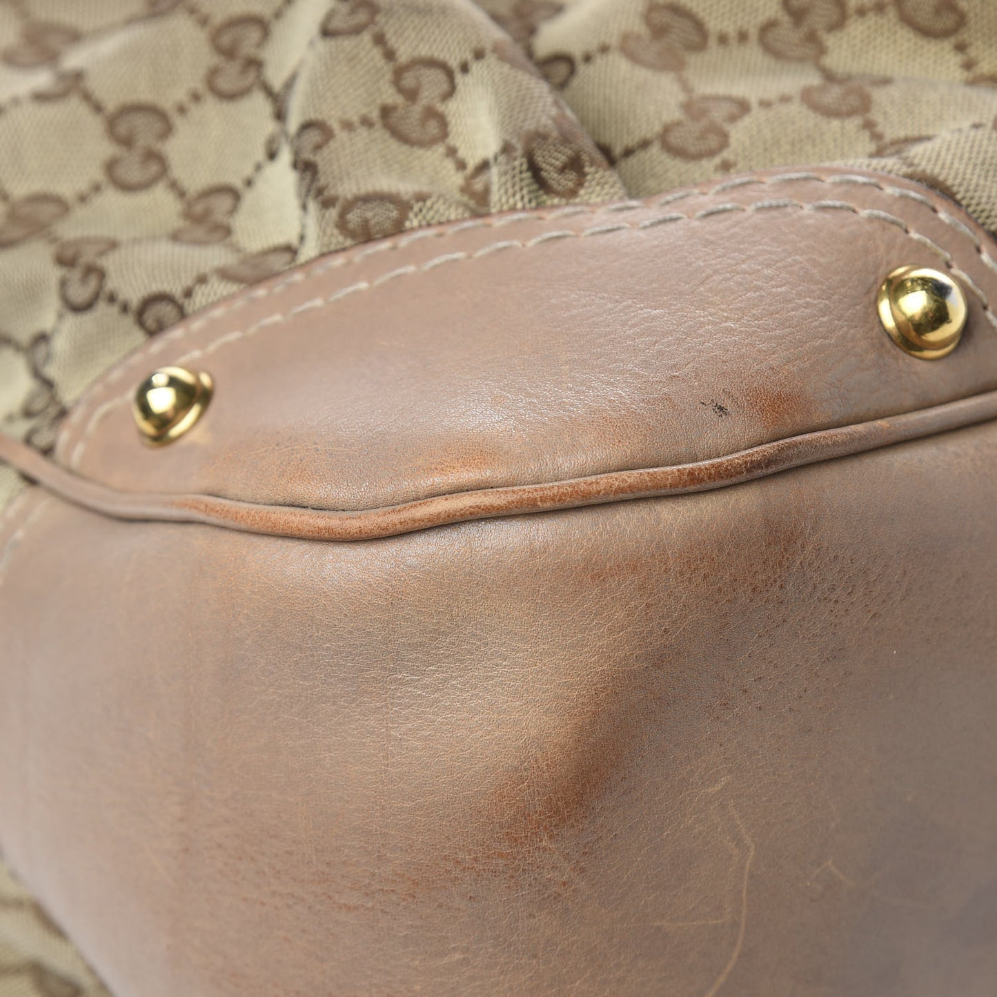Monogram Large Jockey Hobo Beige
