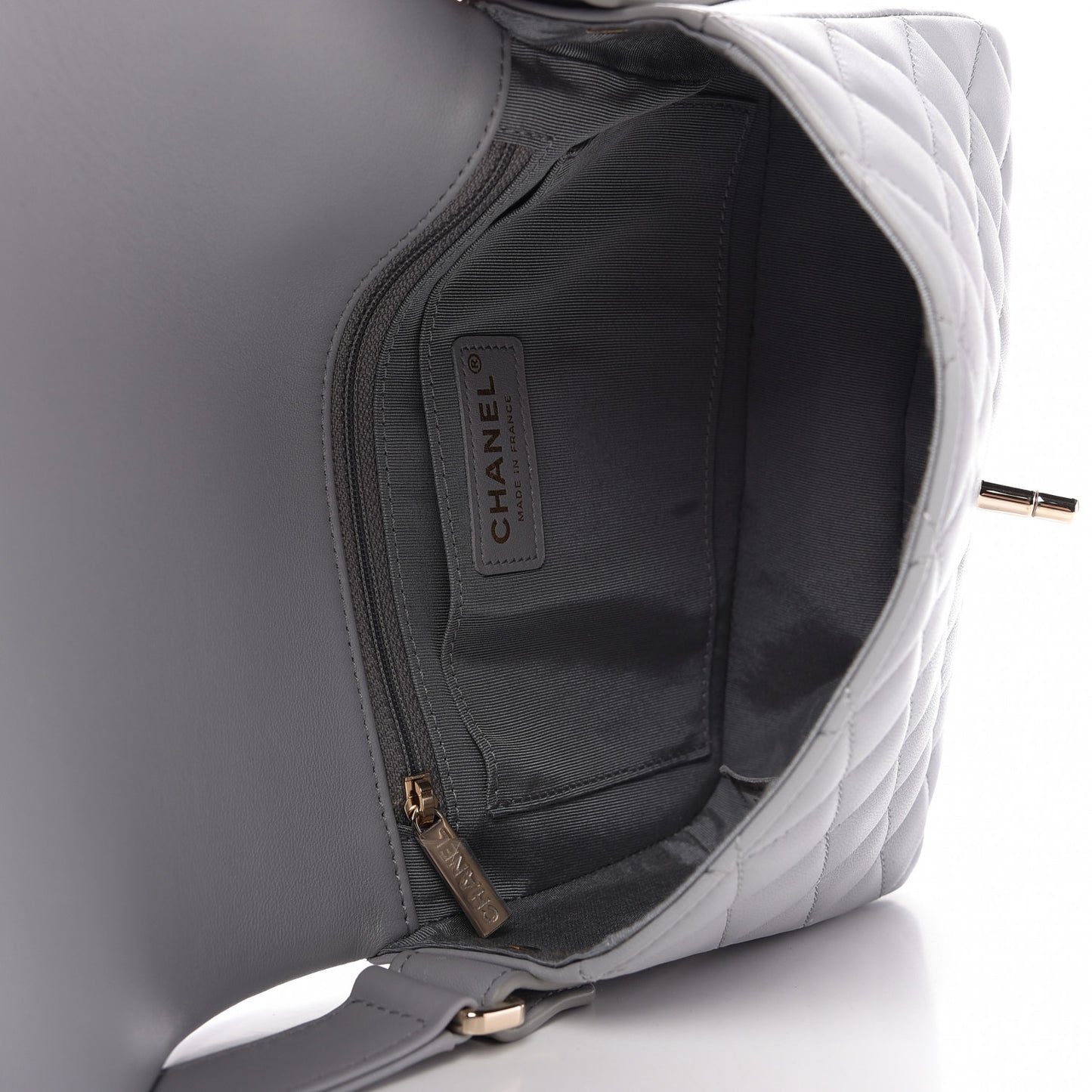 Calfskin Quilted Bolero De Chanel Flap Bag Grey