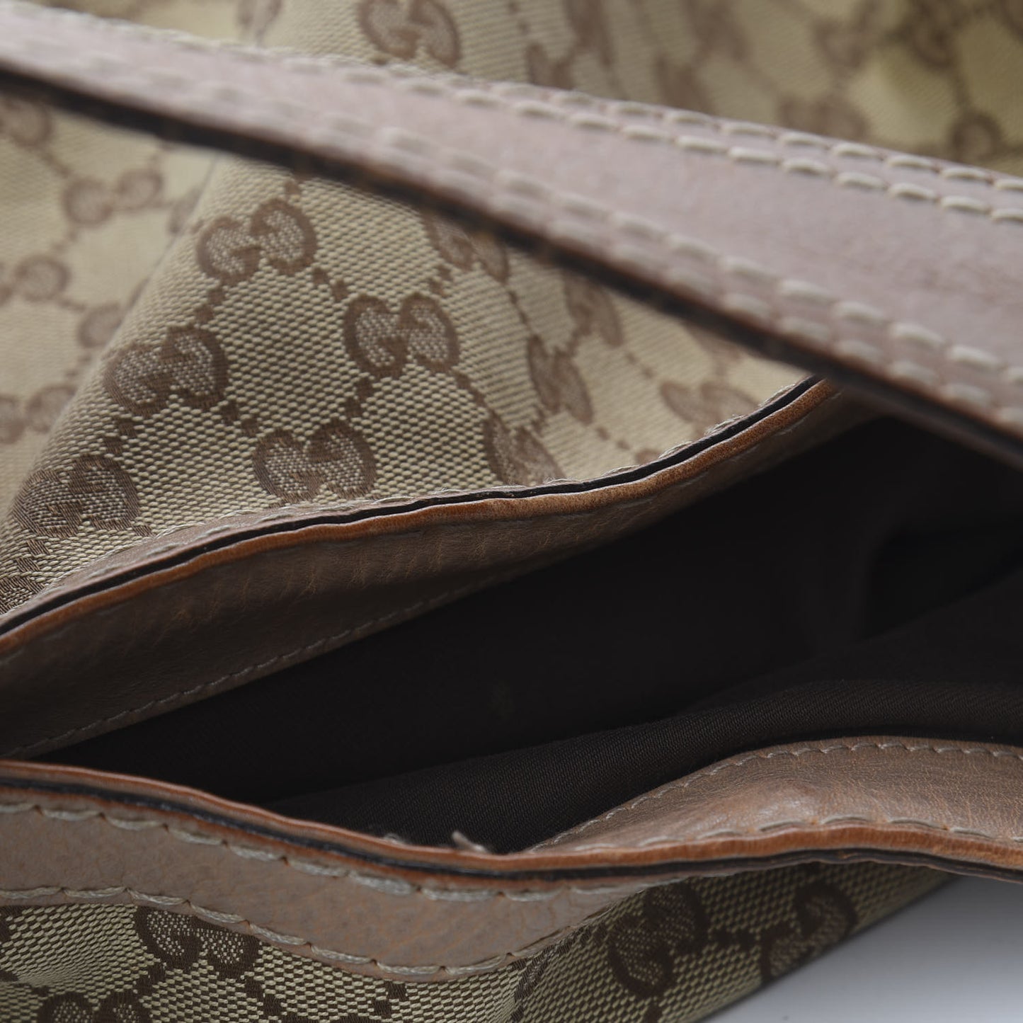 Monogram Large Jockey Hobo Beige