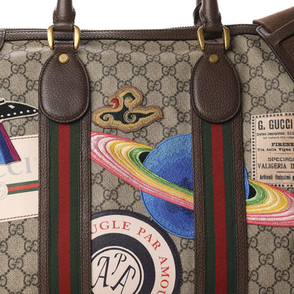 Gucci Soft GG Supreme Monogram Courrier Medium Duffle Bag Beige New Acero Multicolor 9 of 13
