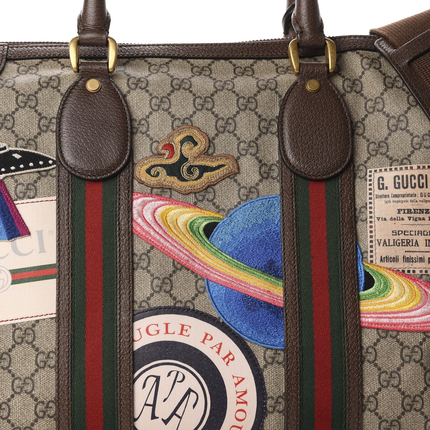 Soft GG Supreme Monogram Courrier Medium Duffle Bag Beige New Acero Multicolor