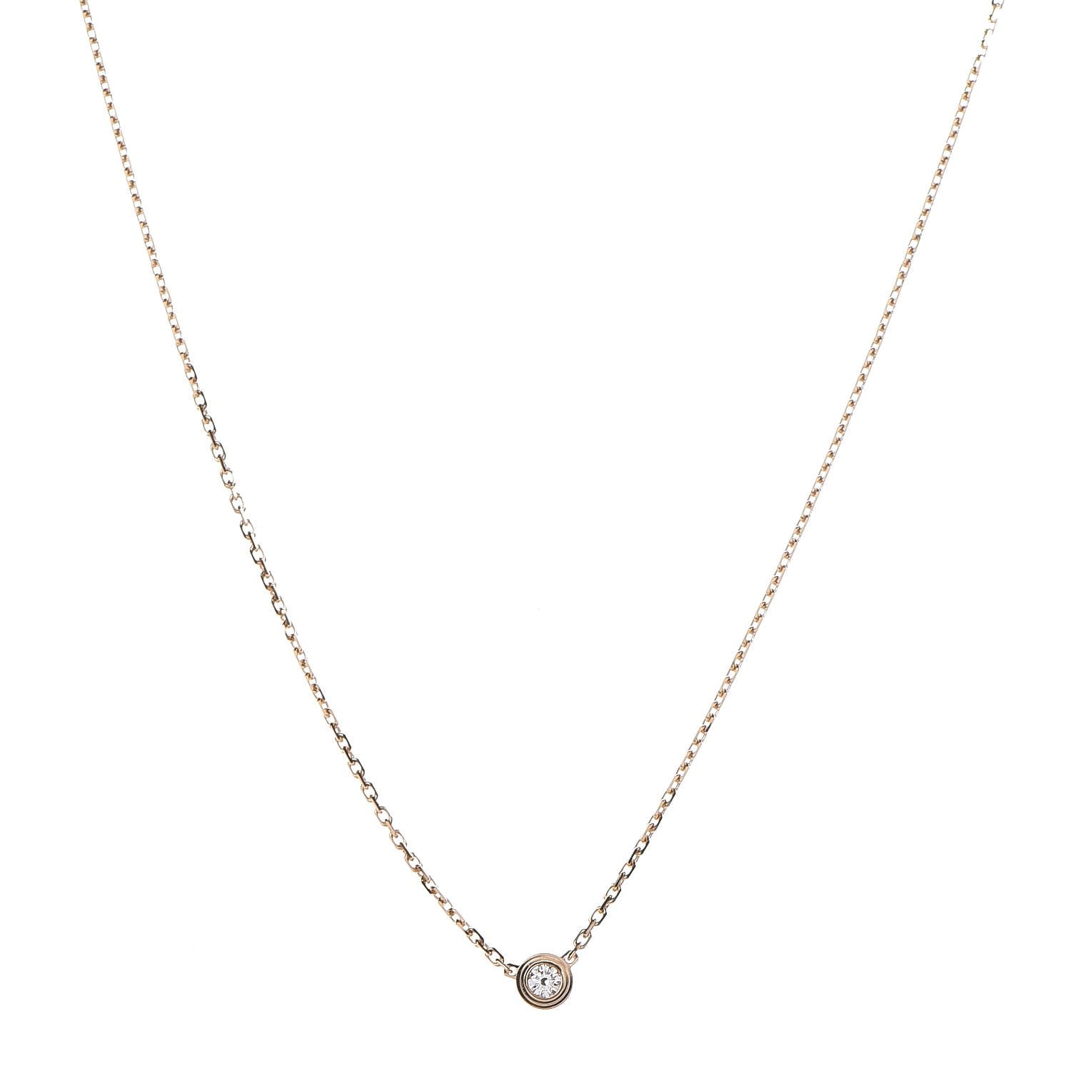 Cartier 18K Yellow Gold Diamond SM D'Amour Pendant Necklace 1 of 5