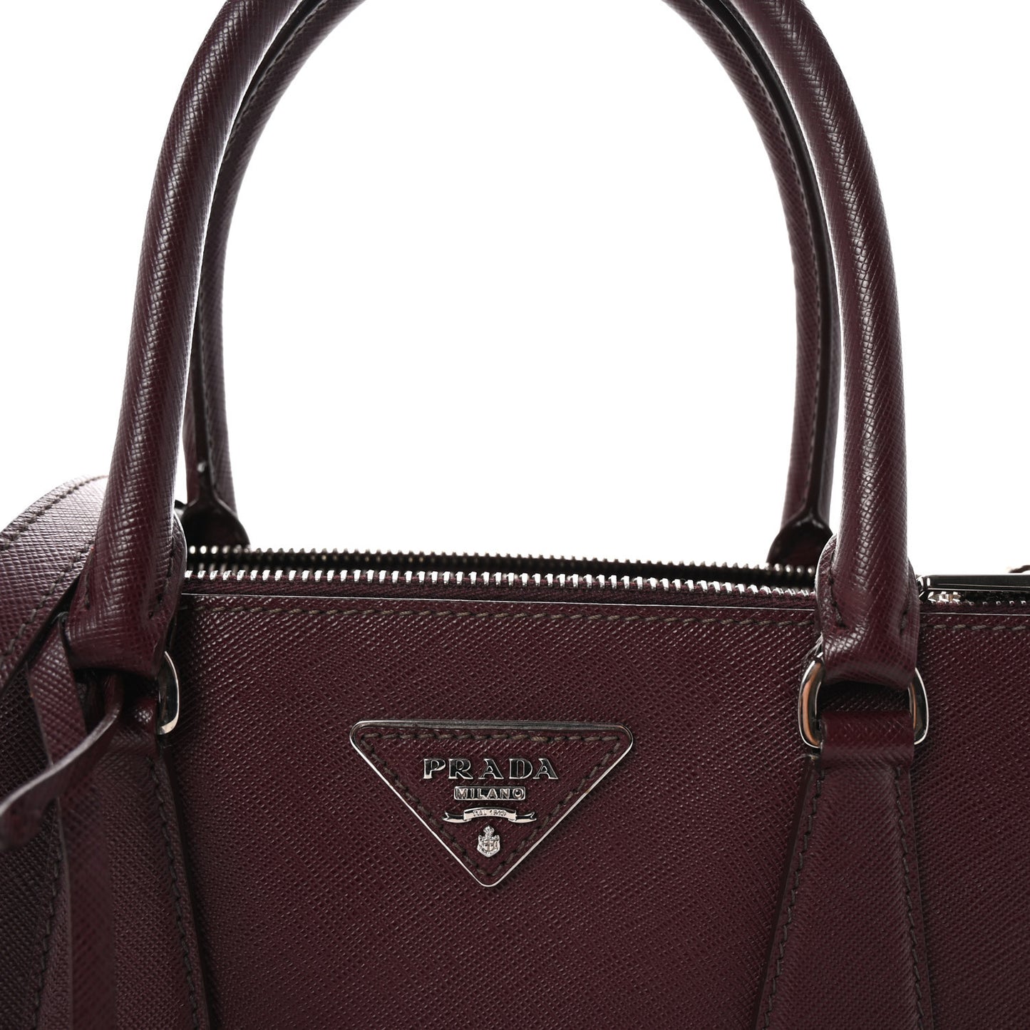 Saffiano Small Galleria Double Zip Tote Granato