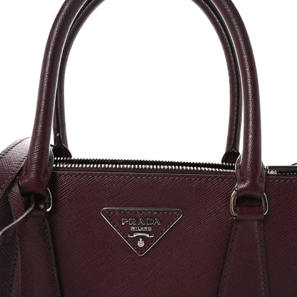 Prada Saffiano Small Galleria Double Zip Tote Granato 7 of 9