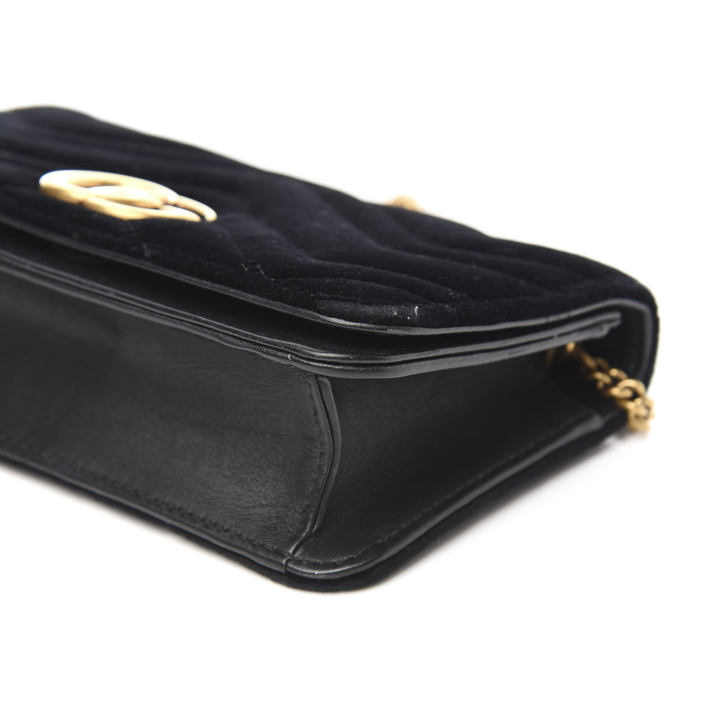 Gucci Velvet Matelasse GG Marmont Mini Bag Black 7 of 8