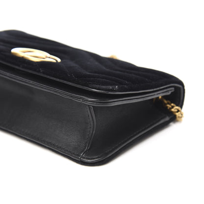 Gucci Velvet Matelasse GG Marmont Mini Bag Black 7 of 8