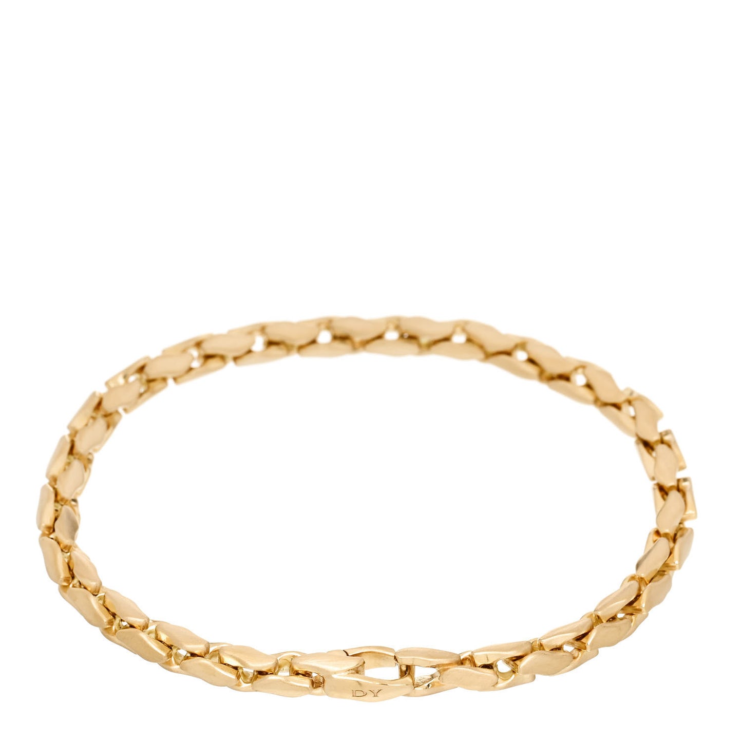 18K Yellow Gold 5mm Fluted Chain Bracelet