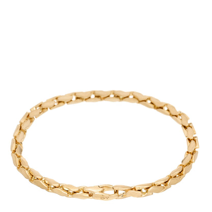 David Yurman 18K Yellow Gold 5mm Fluted Chain Bracelet 2 of 5
