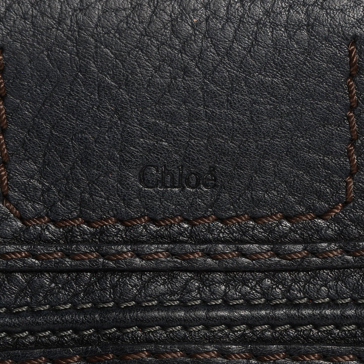 Calfskin Marcie Square Wallet Black