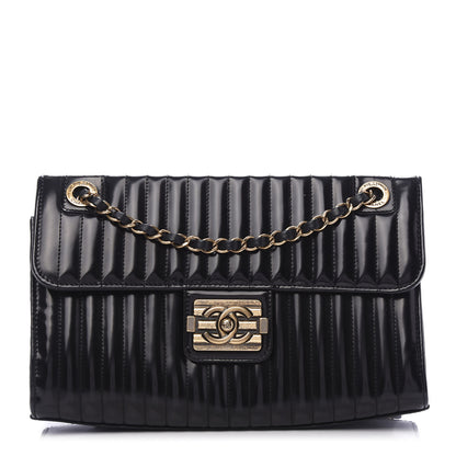 Chanel Patent Vertical Quilt Maharaja Express Flap Black 1 of 11