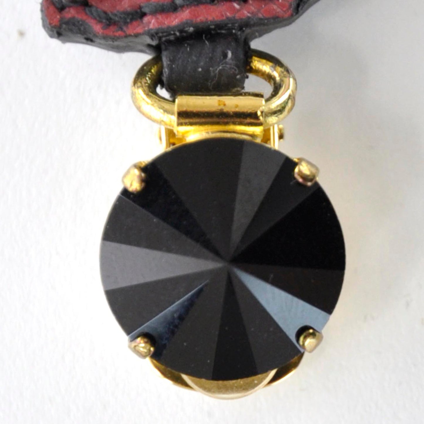 Saffiano Heart Clip On Earrings